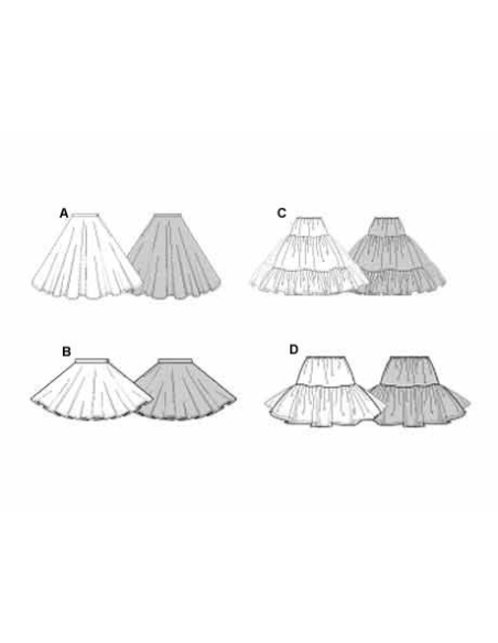 Patron Carnaval Burda 2518 - Déguisement jupe Rock'n Roll Femme