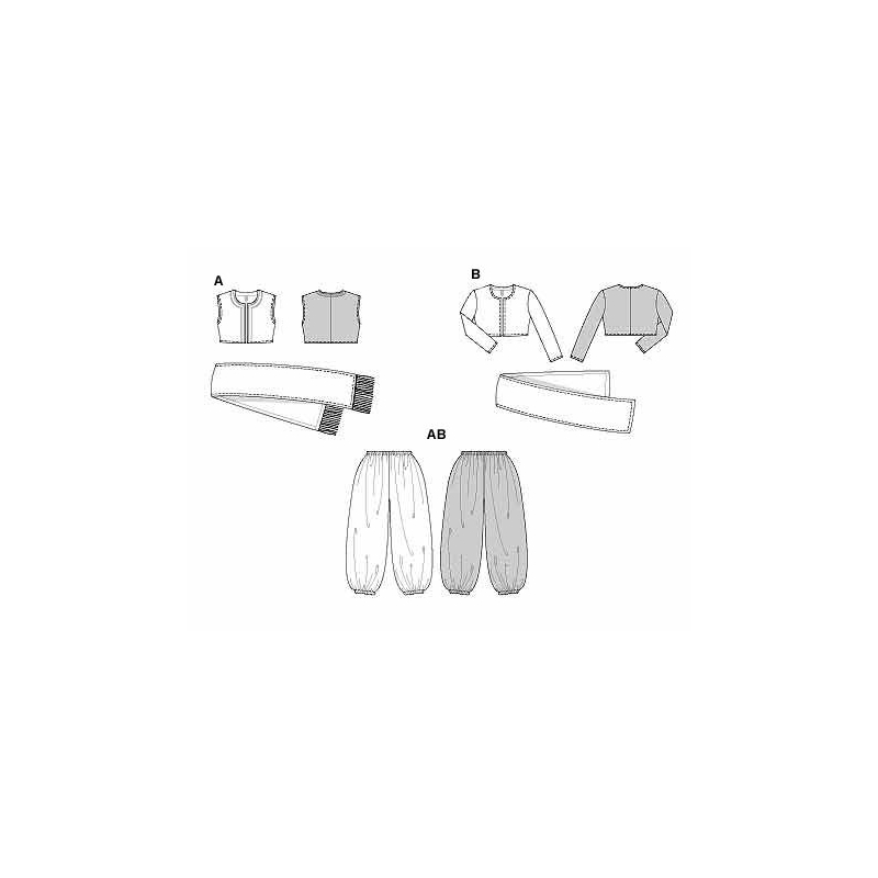 Patron Burda Carnaval 2526 - Déguisement Costumes orientaux Adultes Mixte