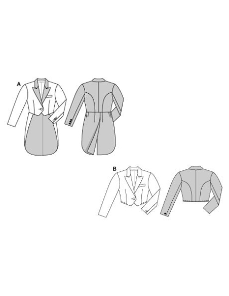 Patron Burda Carnaval 2529 - Déguisement Veste Variété Femme