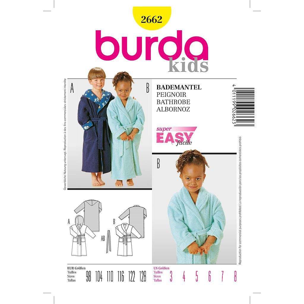 Patron N°2662 Burda kids - Peignoir