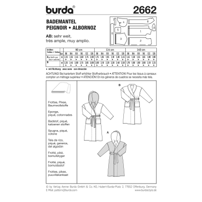 Patron N°2662 Burda kids - Peignoir 2