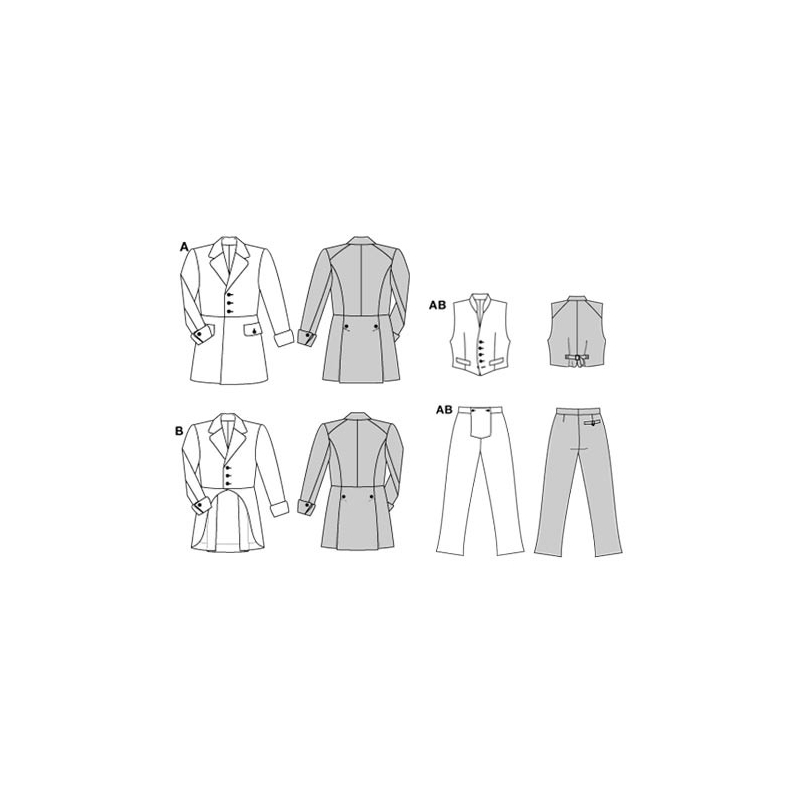 Patron Burda Cranaval 2767 - Déguisement Historique époque 1848 Homme