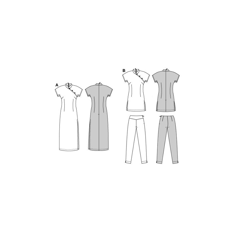 Patron Burda Carnaval 2773 - Déguisement Suzie Wong Femme