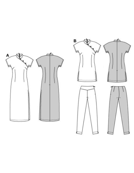 Patron Burda Carnaval 2773 - Déguisement Suzie Wong Femme