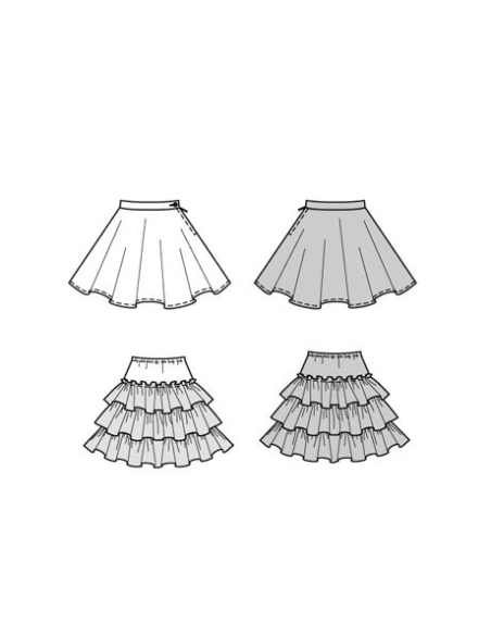 Patron Burda Carnaval 2809 - Déguisement Jupe Rock´n Roll enfant