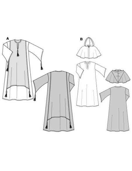 Patron Burda Carnaval 2822 - Déguisement Moine & Cheik Arabe Homme