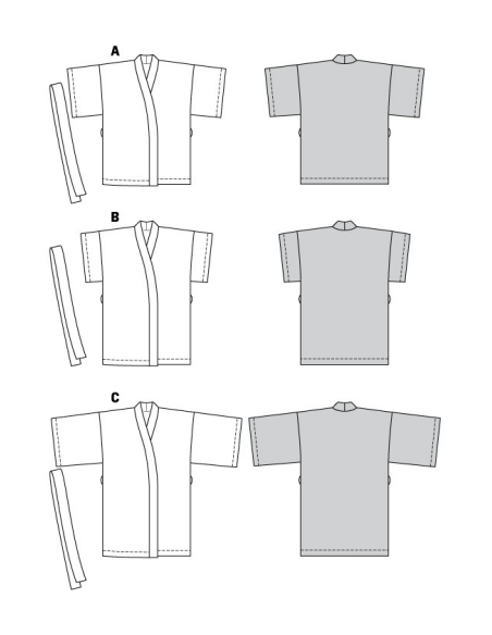 Patron Burda 5995 - Manteau Kimono Femme du 36 au 46 (FR)