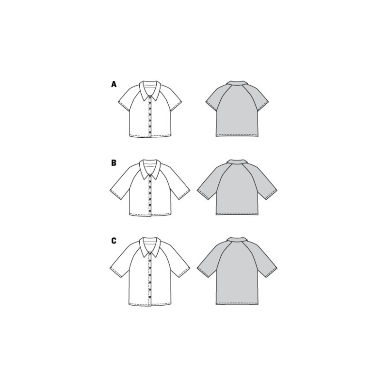 Patron Burda 5997 - Blouse manches raglan Femme