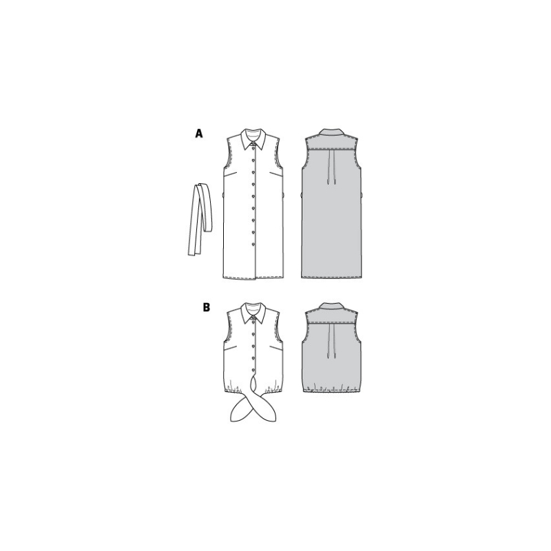 Patron Burda 6003 - Robe chemisier et Blouse