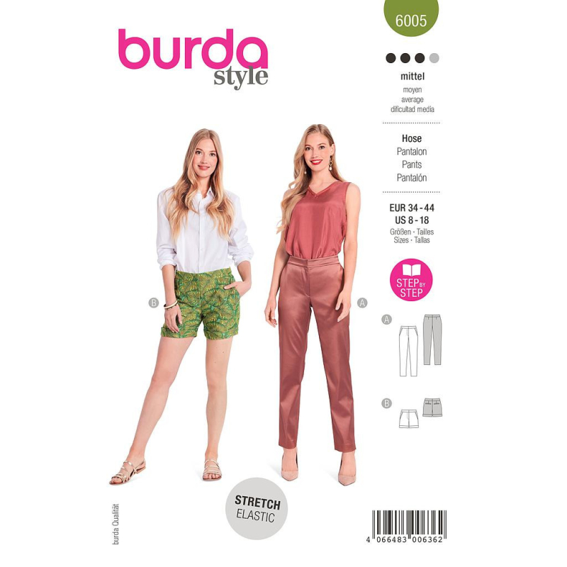Patron Burda 6005 - Pantalon et short chic Femme