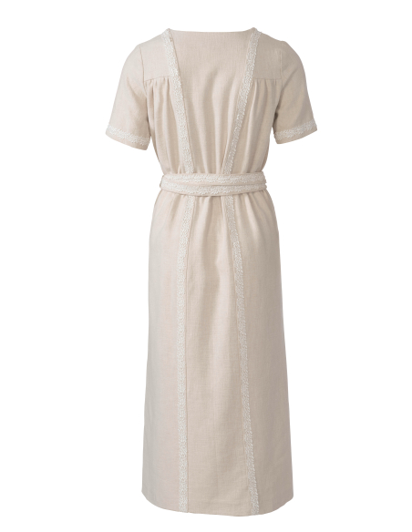 Patron Burda 6014 - Robe, encolure carré et liens à noués à la taille