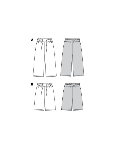 Patron Burda 6017 - Pantalon ample fluide avec large ceinture