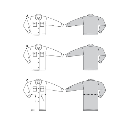 Patron Burda 6024 - Vestes sportives style chemises canadiennes 2