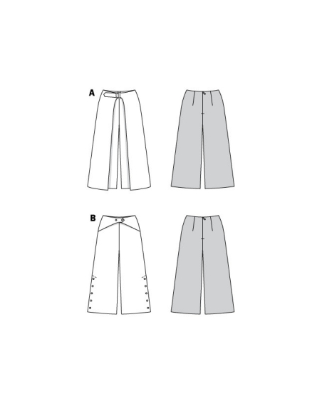 Patron Burda 6032 - Pantalons avec pans latéraux