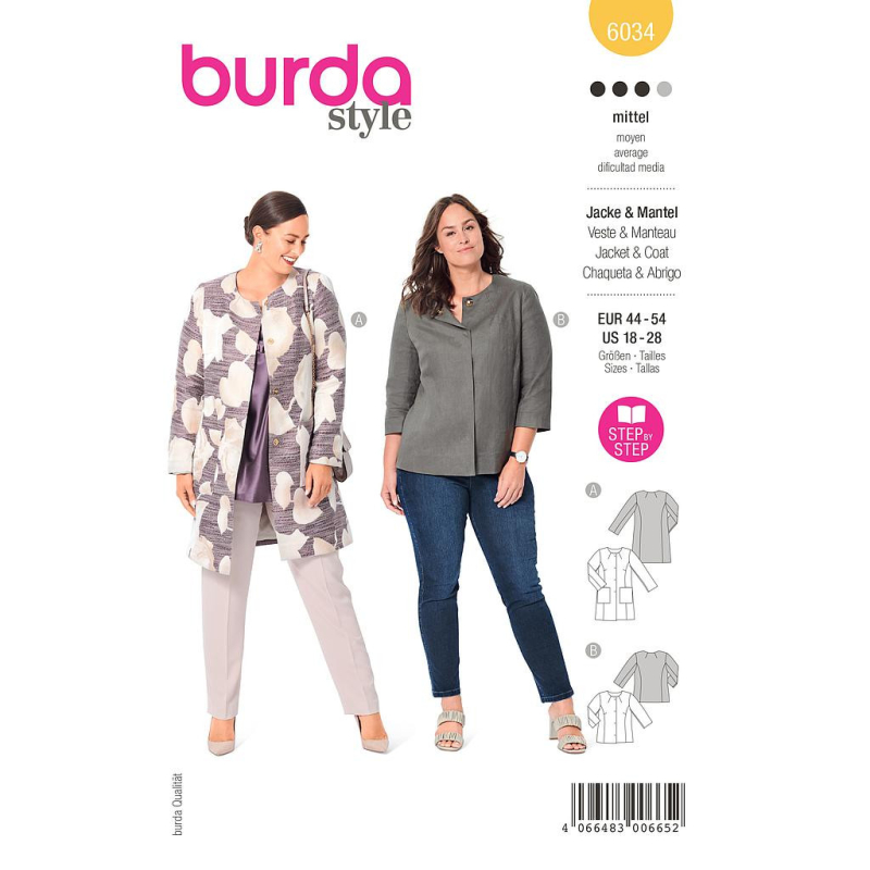 Patron Burda 6034 - Manteau et Veste tailleur