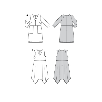 Patron Burda 6036 - Robe avec variations 2