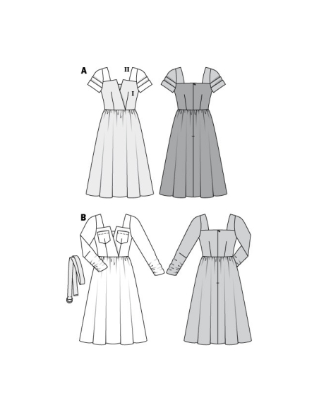 Patron Burda 6042 - Robes au look rétro