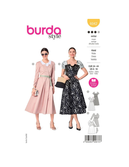 Patron Burda 6042 - Robes au look rétro