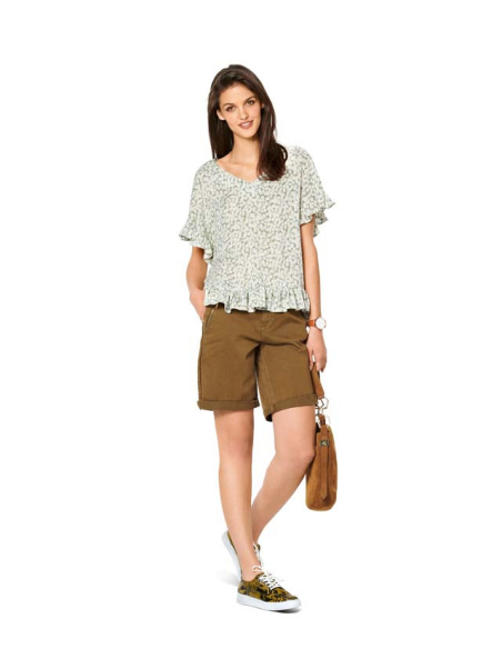 Patron Burda 6204 - T-Shirt blouse femme réversible