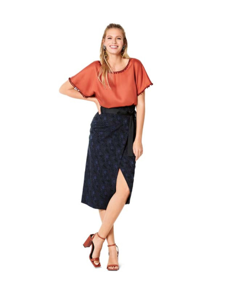 Patron Burda 6204 - T-Shirt blouse femme réversible