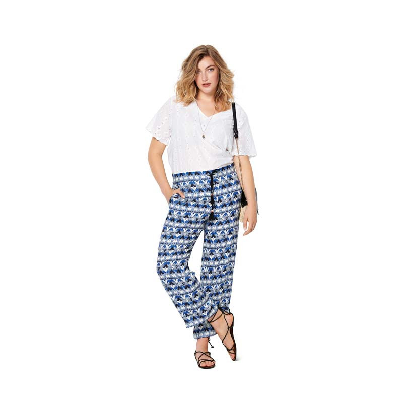 Patron Burda 6218 - Pantalon ou pantacourt femme droit poches invisibles ou plaquées