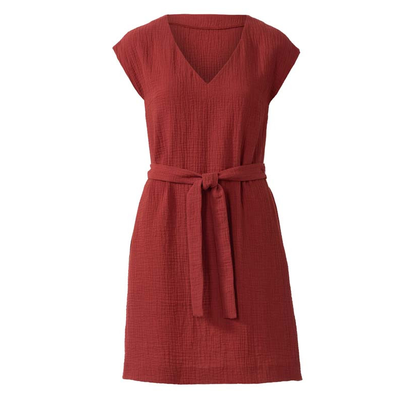 Patron Burda 6221 - Robe trapèze sans manche encolure en V avec ou sans volant