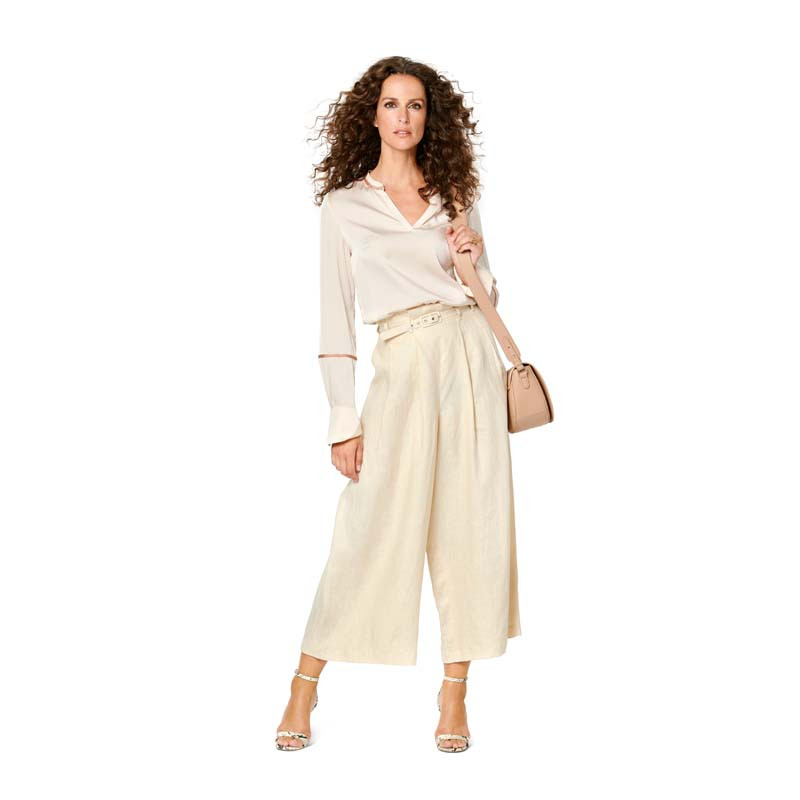 Patron Burda 6226 - Bermuda femme ou pantalon façon jupe - culotte taille haute