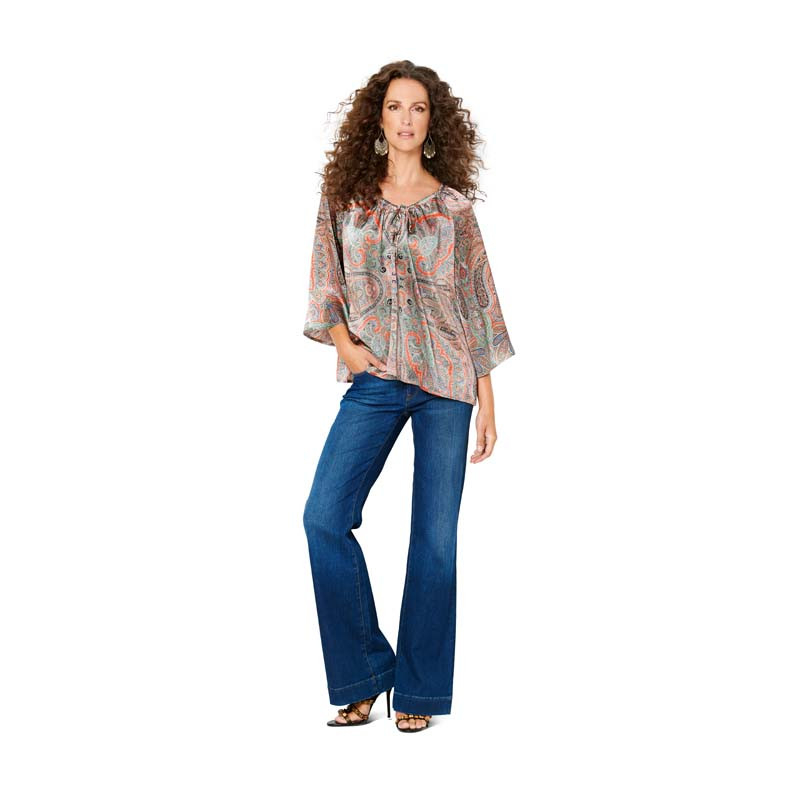 Patron Burda 6227 - Blouse ou tunique femme Carmen – coulisse à ruban