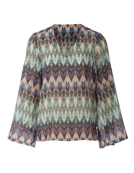 Patron Burda 6234 - Blouse femme encolure en V avec ou sans manches longues