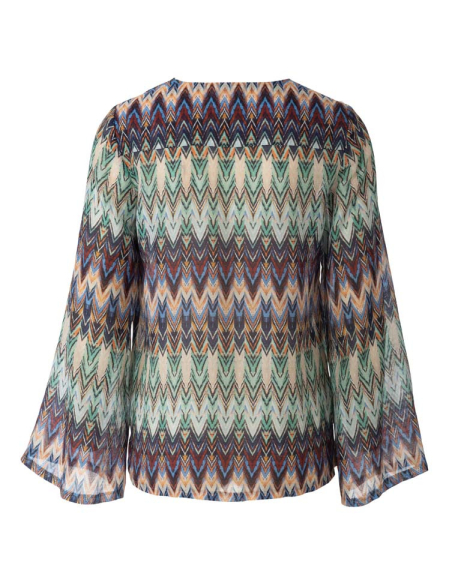 Patron Burda 6234 - Blouse femme encolure en V avec ou sans manches longues