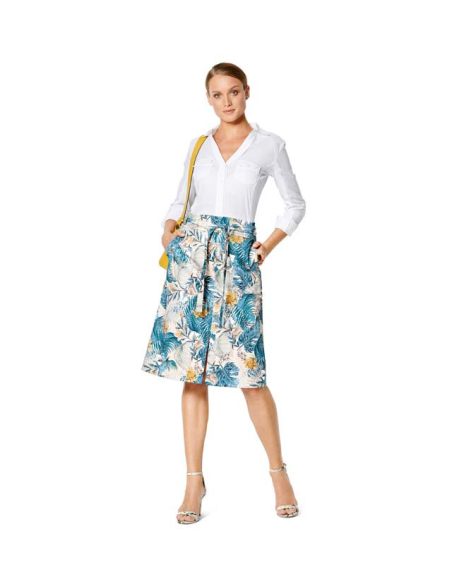 Patron Burda 6235 - Jupes trapèze avec empiècement