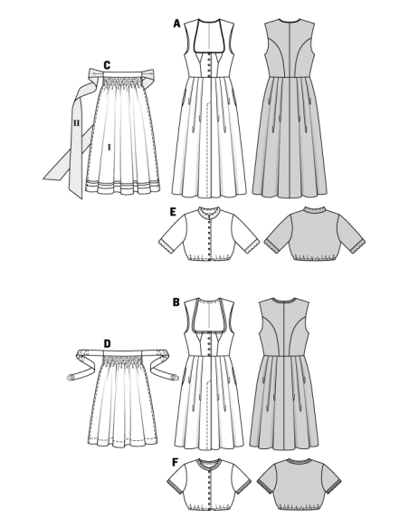 Patron Burda 6268 - Robe et blouse tyrolienne pour femmes