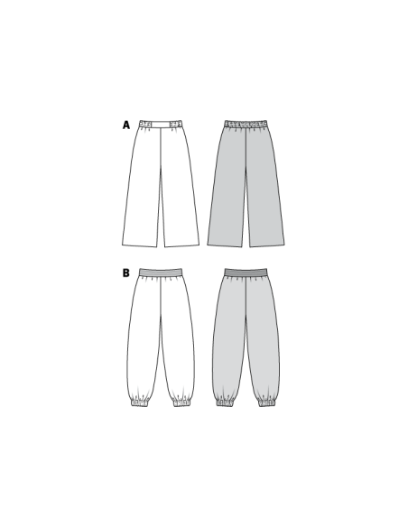 Patron Burda 6283 - Pantalon bouffant pour femmes