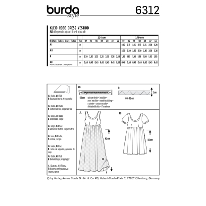 Patron Burda 6312 - Robe pour femmes 2