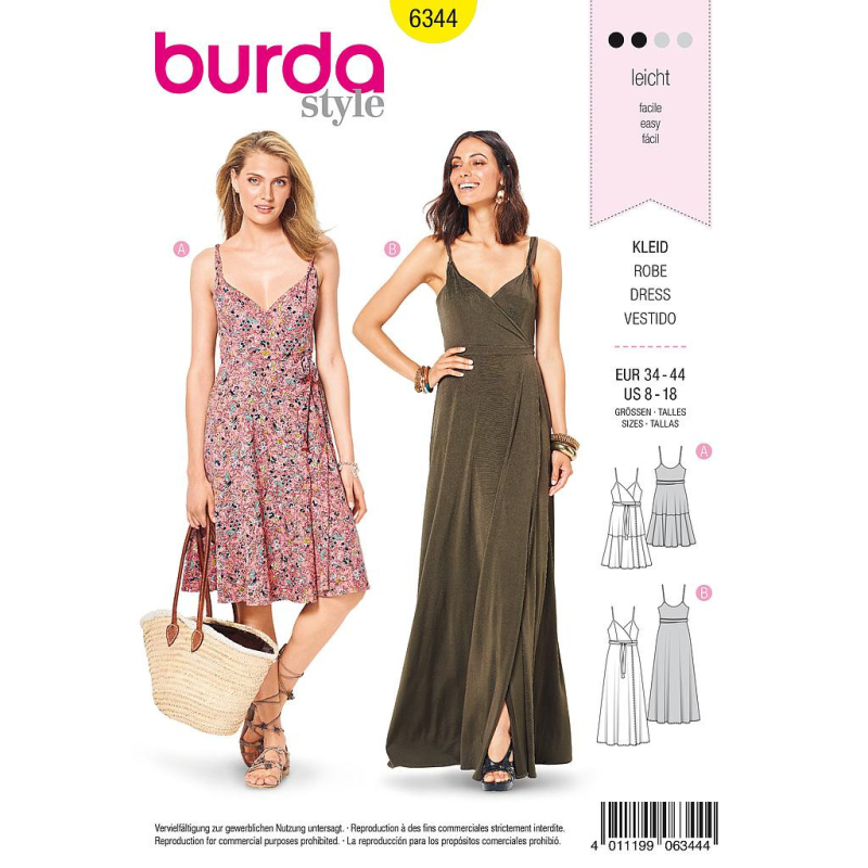 Patron Burda 6344 - Robe pour femmes