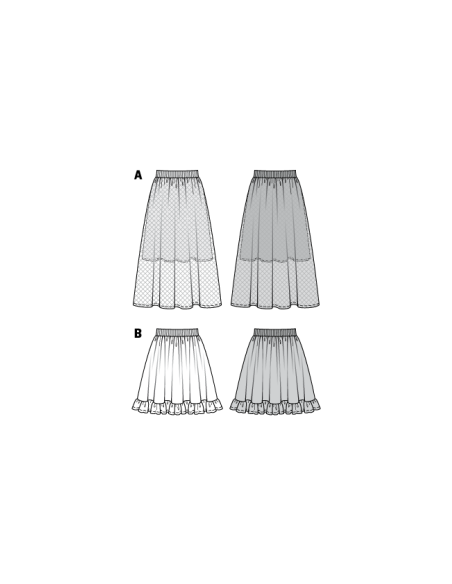 Patron Burda 6357 - Jupe dame