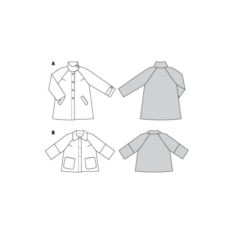 Patron Burda 6372 - Manteau pour dames