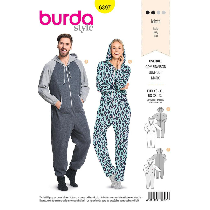 Patron Burda 6397 - Combinaison