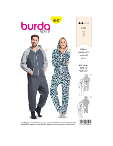 Patron Burda 6397 - Combinaison