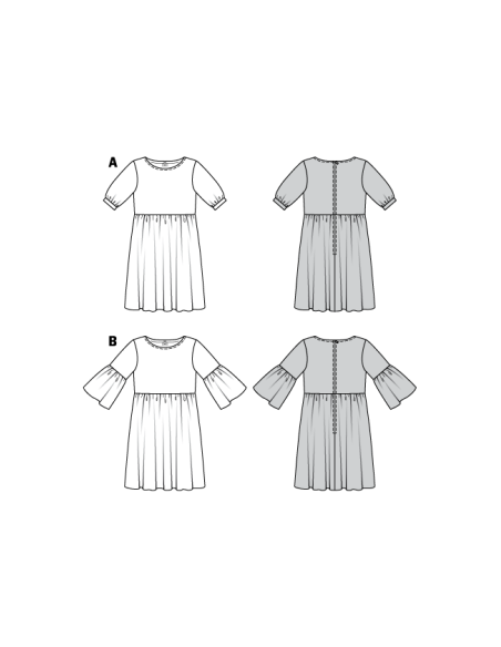 Patron Burda 6401 - Robe