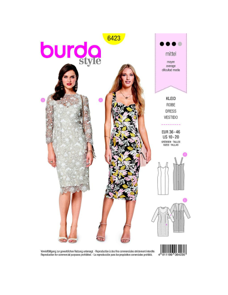 Patron Burda 6423 - Robe