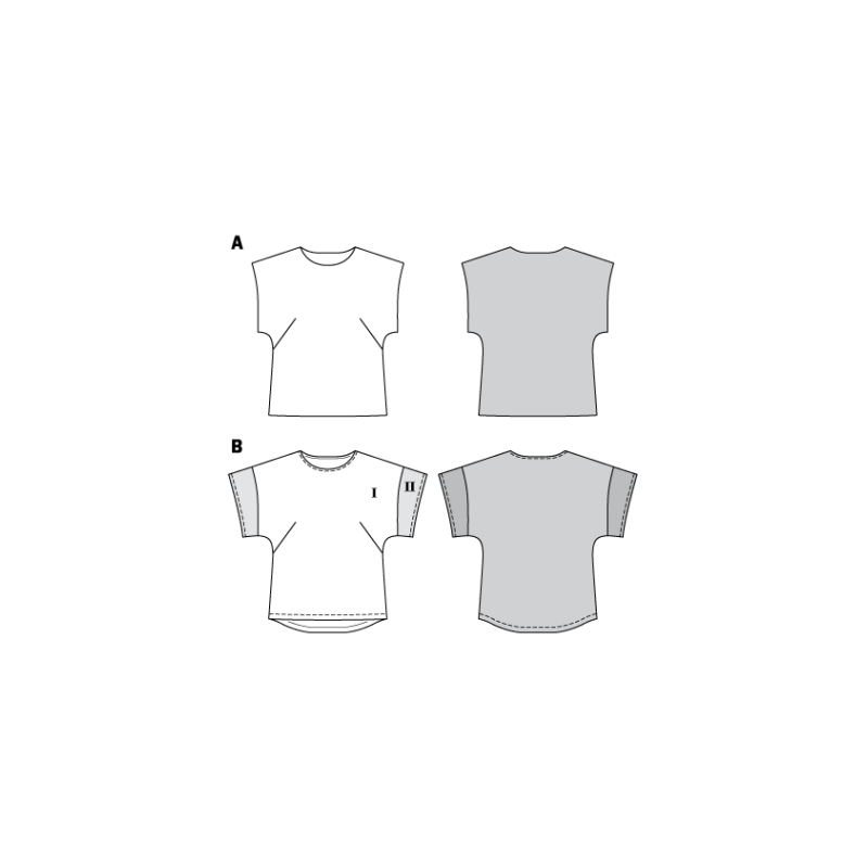 Patron Burda 6445 - T shirt