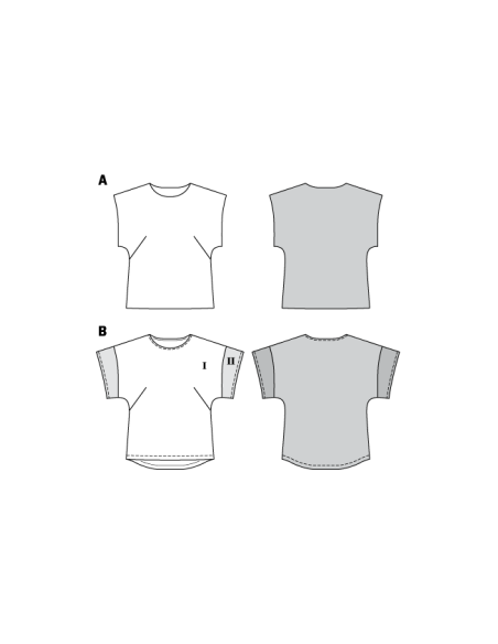 Patron Burda 6445 - T shirt