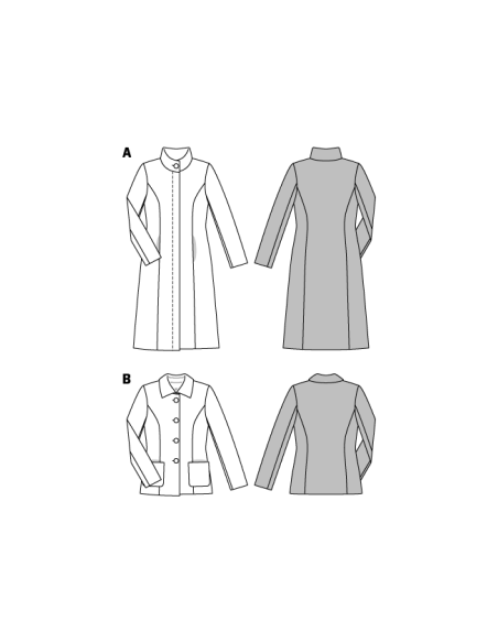 Patron Burda 6461 - Manteau et veste