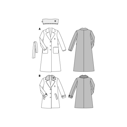 Patron Burda 6462 - Manteau 2