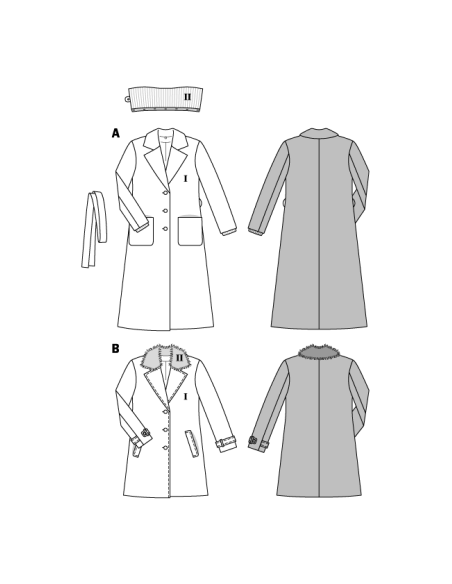 Patron Burda 6462 - Manteau