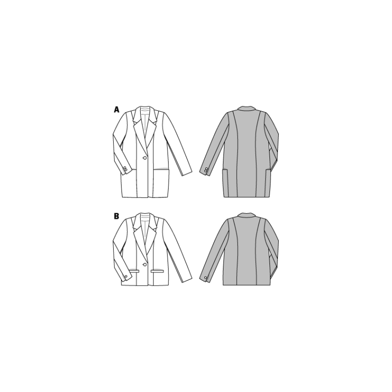 Patron Burda 6463 - Veste