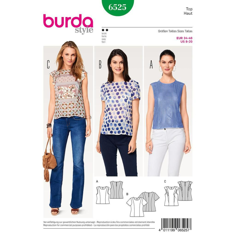 Patron Burda - 6525 Top