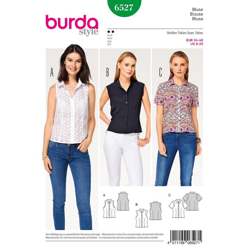 Patron Burda - 6527 Blouse