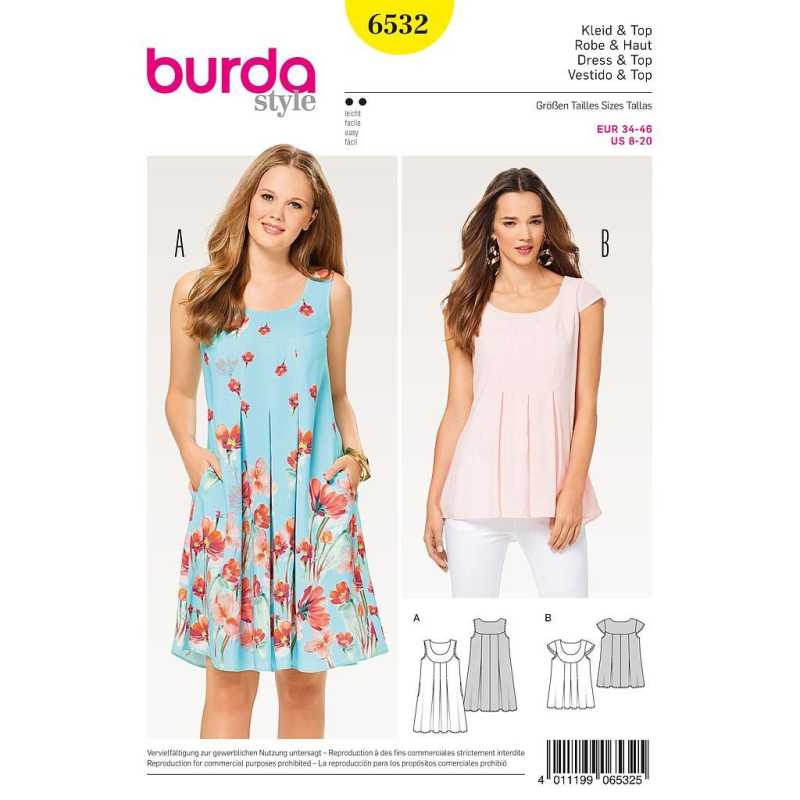 Patron Burda 6532 - Robe et haut